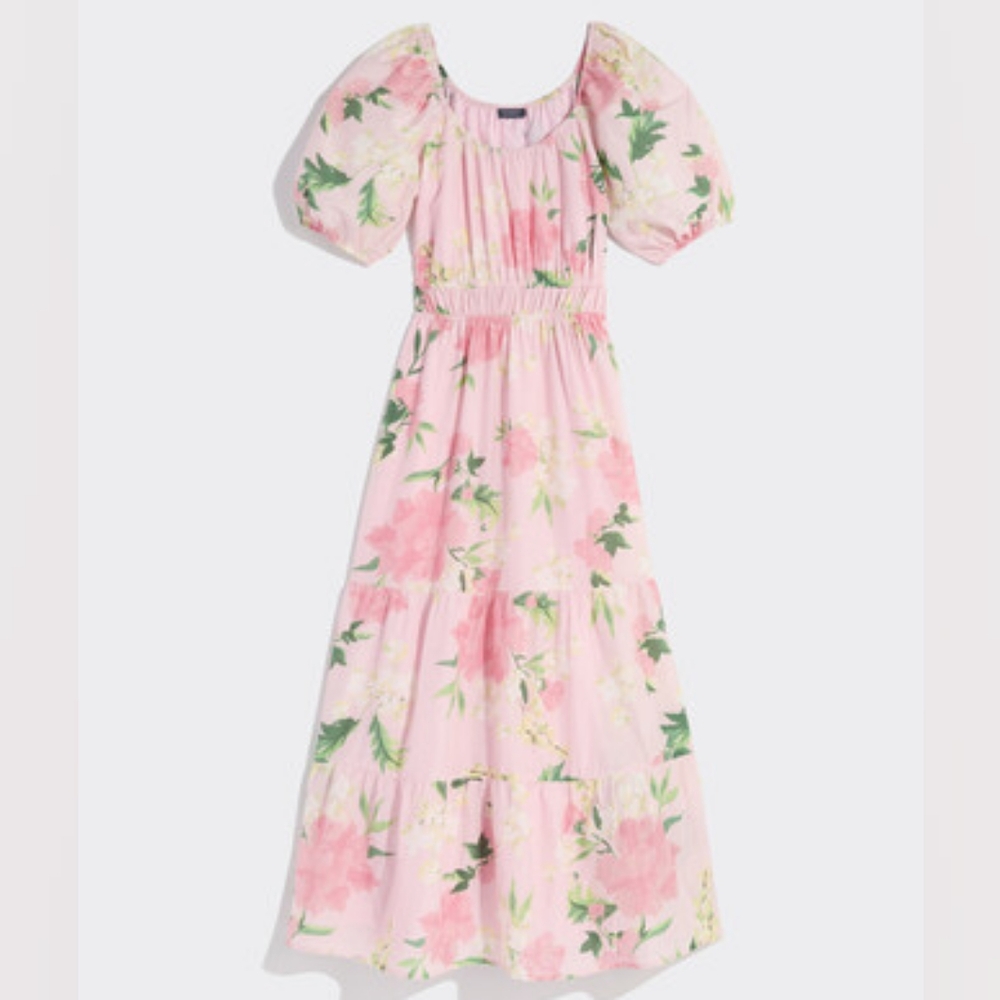 NWT Vineyard Vines Kentucky Derby Tiered Smocked-Waist Maxi Dress